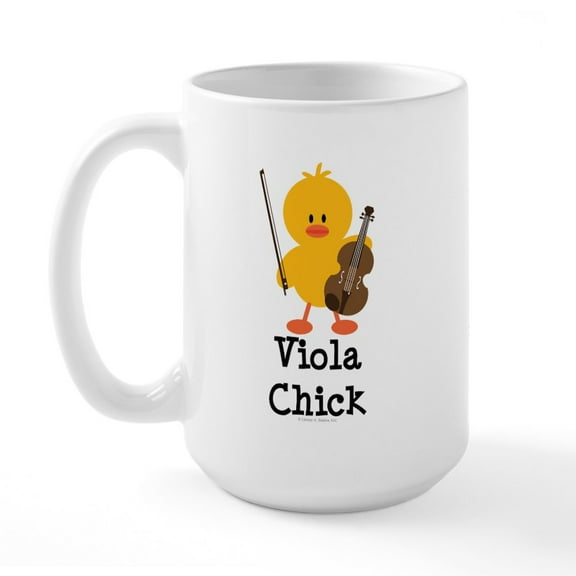 CafePress - Viola Chick Large Mug - 15 oz Ceramic Large White Novelty Mug