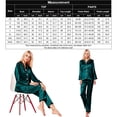thumbnail image 5 of MOSEYEYOO Womens Satin Pajamas Set Button Down Silk 2 Piece Pj Sets Long Sleeve Sleepwear, 5 of 5