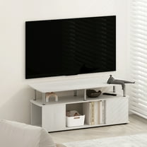 Furinno JAYA Utility Design Coffee Table, White Oak, Stainless Steel Tubes