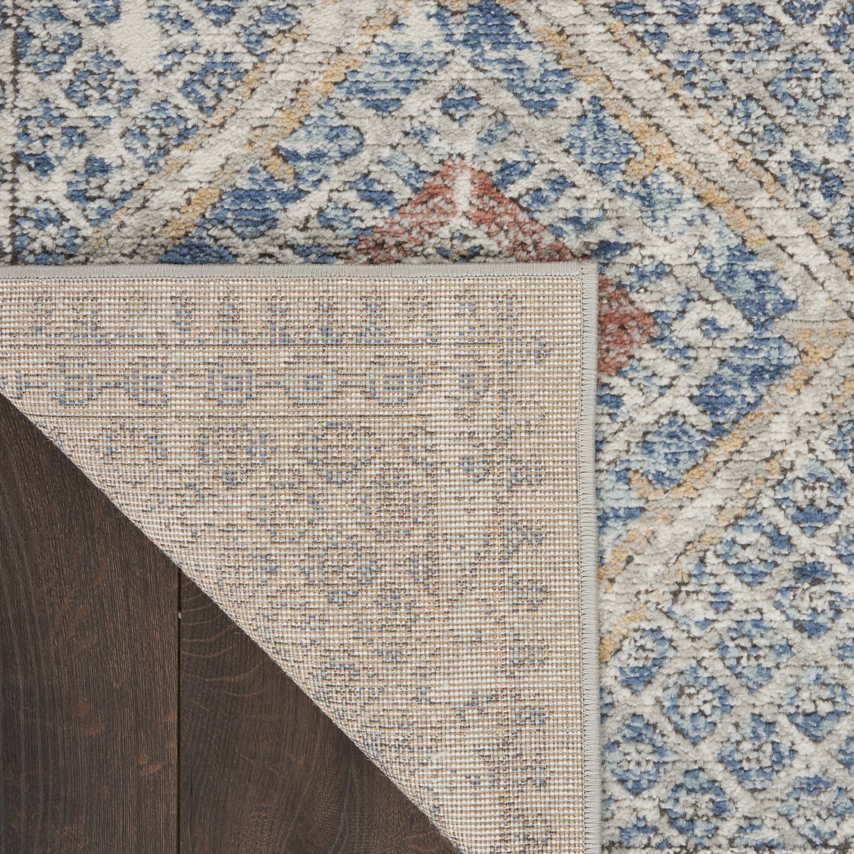 Nourison Concerto Distressed  Contemporary Blue/Ivory Area Rug