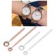 thumbnail image 4 of Juego de 2 manecillas de hora y minutos para reloj, accesorio apto para movimiento DW GL20, dorado y plateado, 4 of 8