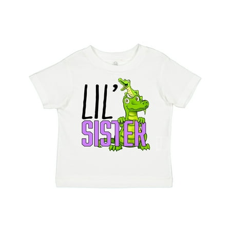 

Inktastic Lil Sister with Cute Green Alligators Gift Toddler Boy or Toddler Girl T-Shirt