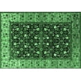 thumbnail image 1 of Ahgly Company Indoor Rectangle Oriental Emerald Green Industrial Area Rugs, 6' x 9', 1 of 4
