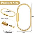 thumbnail image 7 of 2 Pack Brass Screw Lock Keychain-Simple Style Heavy Duty Car Key Organizer, Universal Key Fob Holder for Men Women (3.15 x 1.3 inch, Gold), 7 of 7