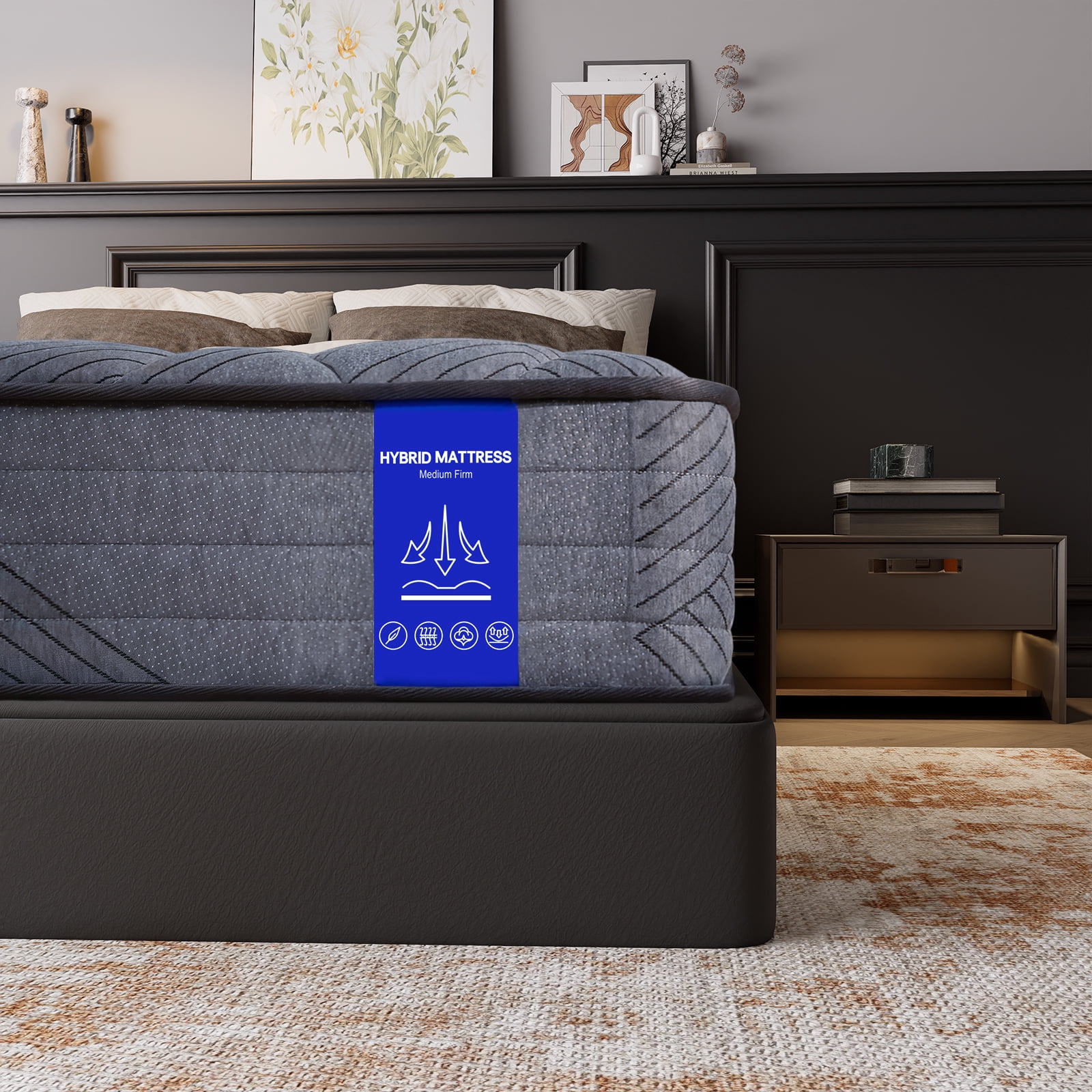Garaneeds 12 inch King size Mattress in a Box,Memory Foam Cradles your Sleep,Pocket Spring and CertiPUR-US, Pressure Relief & Motion Isolation