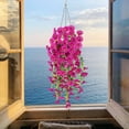 thumbnail image 3 of Artificial Hanging Flowers for Outdoor,1 PCS Silk Morning Glory Faux Flowers with Eucalyptus Leaves,Realistic Hanging Plants for Wedding Home Office Garden Decor, 3 of 7