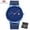 Blue with Box, variant on MINIFOCUS Men's Watches Quartz Waterproof Stainless Steel Mesh Belt