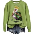 thumbnail image 2 of Mardi Gras 2026 Chandails en Molleton pour Femmes Tendance Manches Longues Col Rond Décontracté Carnaval Graphique Chandail en Molleton Pulls pour Femmes, 2 of 3