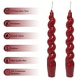 thumbnail image 3 of FCMSHAMD 7.3 inch Spiral Taper Candles Festive Red Christmas Decorative Candles Unscented Candles Pack of 2, 3 of 6