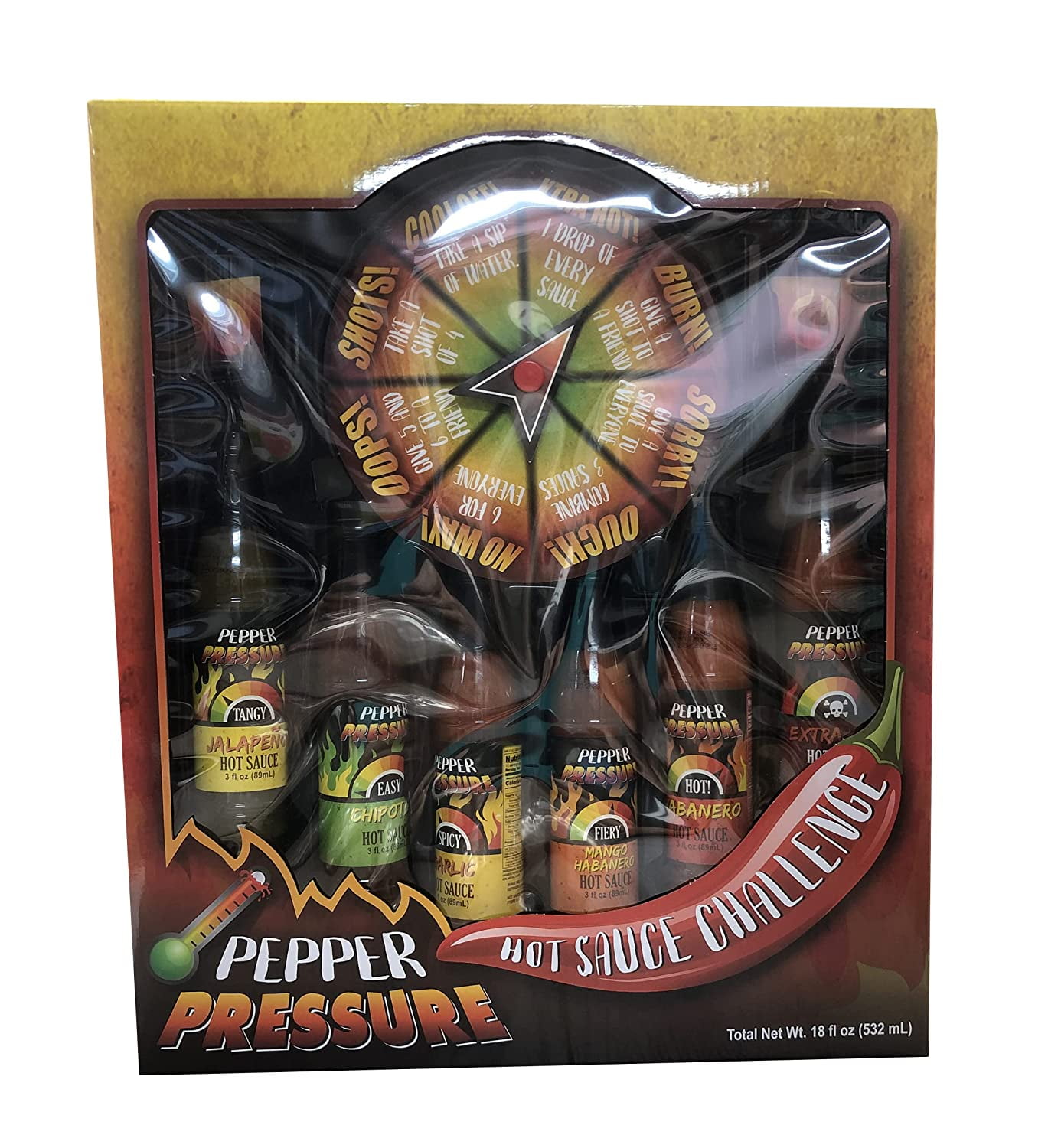 Pepper Pressure 6 Flavors Hot Sauce Challenge,18 fl oz ...