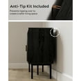 thumbnail image 4 of EYYTHUNG Fluted TV Stand with Sliding Doors, 47" Mid Century Entertainment Center with Adjustable Shelf, Wooden Media TV Console with Storage Cabinet, Black, 4 of 7