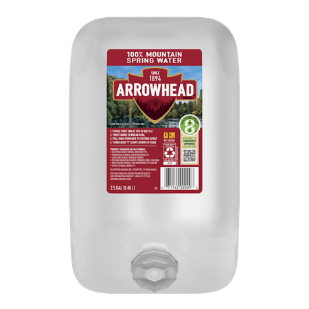 Arrowhead Mountain Spring Water, 2.5 gal, Single Plastic Jug