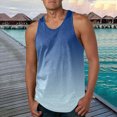 thumbnail image 2 of HCNTES Mens Tank Tops Beach Summer Sleeveless Shirts Graphic Vacation Tanks Muscle Gym Tank Top mens tank tops 4xl(3XL,Blue), 2 of 6