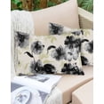 thumbnail image 6 of Watercolor Abstract Floral Throw Pillow Cover,Yellow Black Flowers Rustic Printed Rectangle Decorative Pillow Case Protector Soft Cushion Cover Lumbar Pillowcase for Couch Sofa Decor 20x30 Inch, 6 of 8