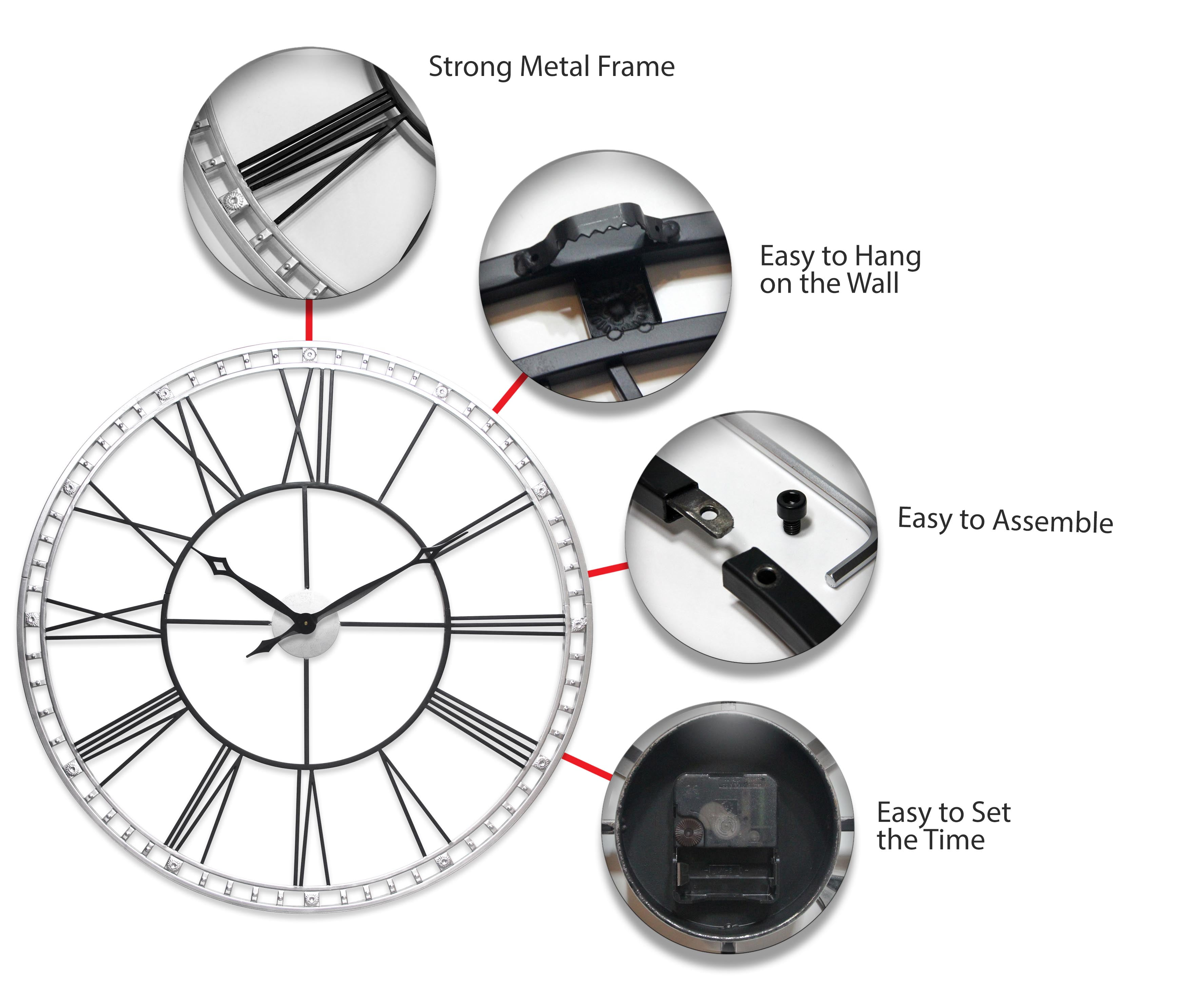 Infinity Instruments The Tower XXL Wall Clock