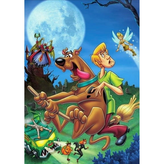 Scooby Doo Diamond Painting Set (for Adults) 5D DIY Anime Diamond Art Set (for Beginners) Round Full Diamond Diamond Painting Gem Art Crafts (Home Wall Decoration Gift)