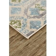 thumbnail image 3 of Aileen Contemporary Glam Distressed Rug, Aqua Blue/Cream, 5ft-2in x 8ft Area Rug, 3 of 4