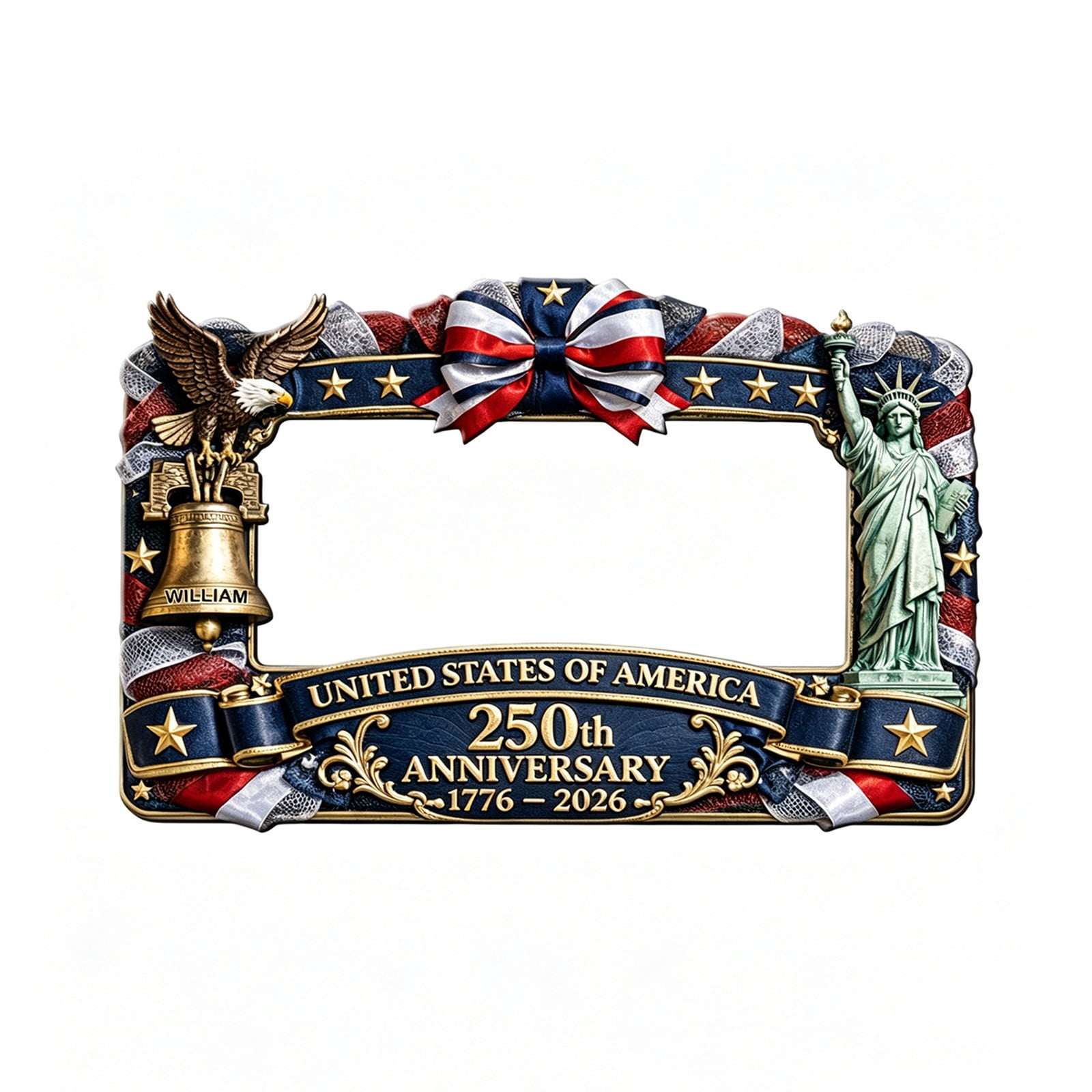 250th Anniversary Commemorative License Plate Frame, 4th of July