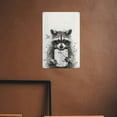 thumbnail image 5 of JEUXUS Raccoon Metal Art Hanging Painting 8*12in 8x12in, 5 of 7