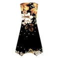 thumbnail image 5 of YDKZYMD Summer Casual Dresses for Women Floral Flowers Wedding Maxi Beach Boho Tank Dresses Hem Sundress Petite Sleeveless Midi Dress with Pockets Black XXL, 5 of 5