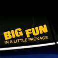 thumbnail image 1 of Big Fun in a Little Package - Vinyl Decal - Choose Color - [YELLOW], 1 of 1