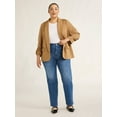 thumbnail image 5 of Scoop Women's and Women’s Plus Relaxed Ultimate ScubaKnit Blazer with Scrunch Sleeves, Sizes XS-4X, 5 of 5