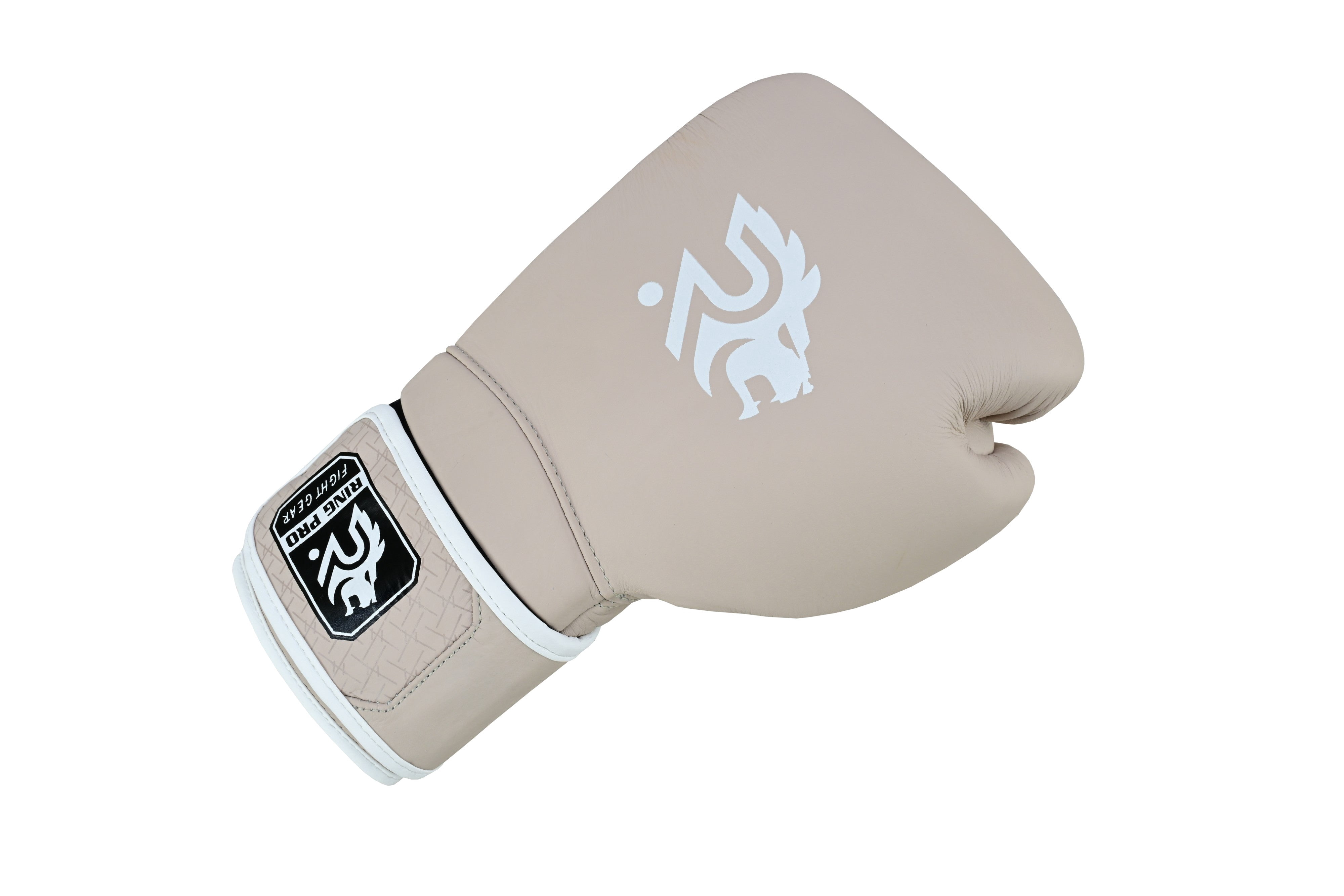 Ring Pro Sports Smash Series Boxing Glove Made of Matte Cowhide Leather for Boxing & MMA - Beige 12 oz