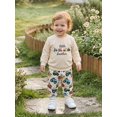 thumbnail image 2 of RUINIXCW Brother Matching Outfits Long Sleeve Construction Vehicle Embroidery Sweatshirt and Jogger Pants Set, 2 of 8