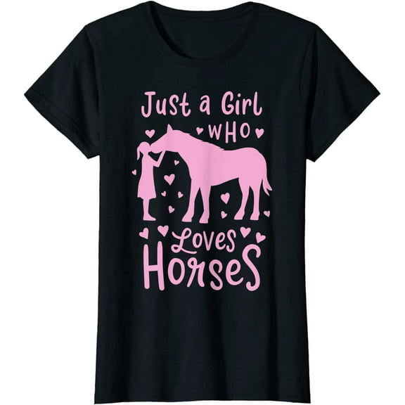 Just A Girl Who Loves Horses Horse Lover Show Jumping T-Shirt