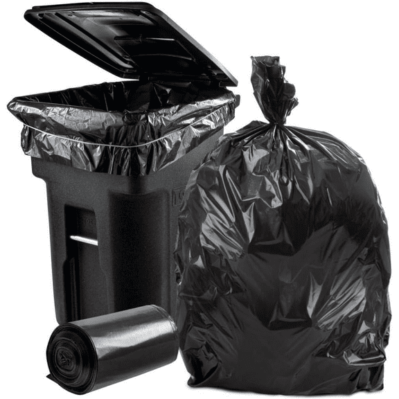 Big Black Trash Bags Heavy Duty - Extra Large Trash Bags Heavy Duty 95-96 Gallon