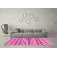 thumbnail image 3 of Ahgly Company Indoor Round Abstract Pink Modern Area Rugs, 5' Round, 3 of 4