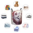 thumbnail image 5 of KLL White Red Cat Couple Waterproof Foldable Laundry Hamper Bucket with Handles for Storage Bin,Kids Room,Home Organizer (Small ), 5 of 7