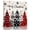 Red, variant on Red Black Christmas Tree Wall Art Painting on Canvas, Xmas Tree Snowflake Rustic Canvas Art Home Prints Wall Art Framed Modern Artwork for Living Room Bedroom Wall Decor 16x16in