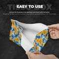 thumbnail image 5 of Lsque Ocean Wave Sunflower Printed Long Tissue Box Cover Holder, Facial Paper Organizer Dispenser,Triangle with Bottom Belt, PVC Leather Decorative Organizer, 5 of 9
