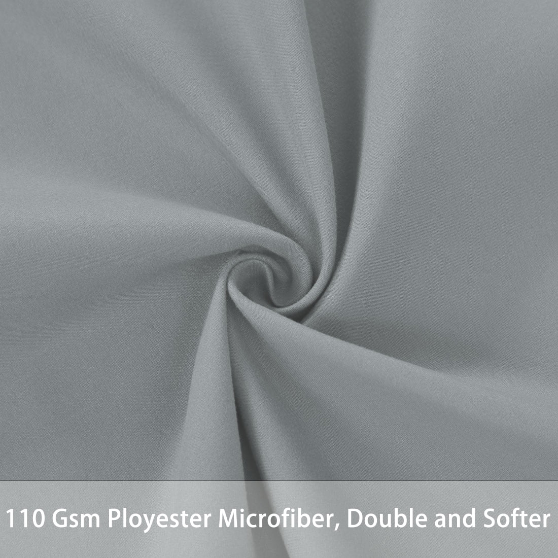 Unique Bargains 2 Packs Brushed Microfiber Body Pillowcase Light Grey 20" x 54"