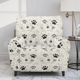 thumbnail image 2 of HELLHERO Dog Paw Print Recliner Chair Covers Couch Covers for Reclining Couches Lazyboy Recliner Chair Cover with Side Pockets Single-Seater, Home Decor, 2 of 8