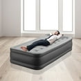 thumbnail image 1 of Air Mattress, Quick Inflation Deflation Skin Friendly Flocking Plush Waterproof PVC Foldable Portable Inflatable Bed  for Travel for Guests, 1 of 7