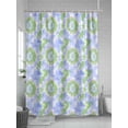 thumbnail image 5 of Blue Teal Shower Curtain Set, Waterproof Shower Curtains for Bathroom, Modern Tie Dyeing Contemporary Abstract Art Washable Fabric Cloth Bath Curtain for Bathtub Decoration with Hooks 48x72 Inches, 5 of 6