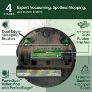 iRobot Roomba Max 705 Combo Robot Vacuum & Mop +AutoWash Dock،ممسحة دوارة ذاتية التنظيف،فرشاتين، تفريغ ذاتي،غسيل حراري وتجفيف،ليدار، يتجنب العوائق، موديل X185020