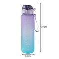 thumbnail image 2 of ¡Libre! Botella de agua de 32oz, taza deportiva con marca de tiempo inspiradora y filtro extraíble, adecuada para fitness y transporte al aire libre, 2 of 2