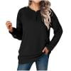thumbnail image 7 of Admvng Womens Sweatshirt Solid Color Casual Long Sleeved-neck Sweatshirt Without Hat，Size S-2XL, 7 of 7