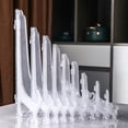thumbnail image 4 of CSChome Hanging Plate Rack Weddings Home Decor 2/5/10Pcs Clear Plastic Plate Holders Triangular Structure Stable Support Foldable Display Stands, 4 of 6