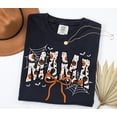thumbnail image 3 of PAVIG MAMA Halloween Shirt, Pumpkin Bat Coquette Bow Mom Garment-Dyed Tee, 3 of 7