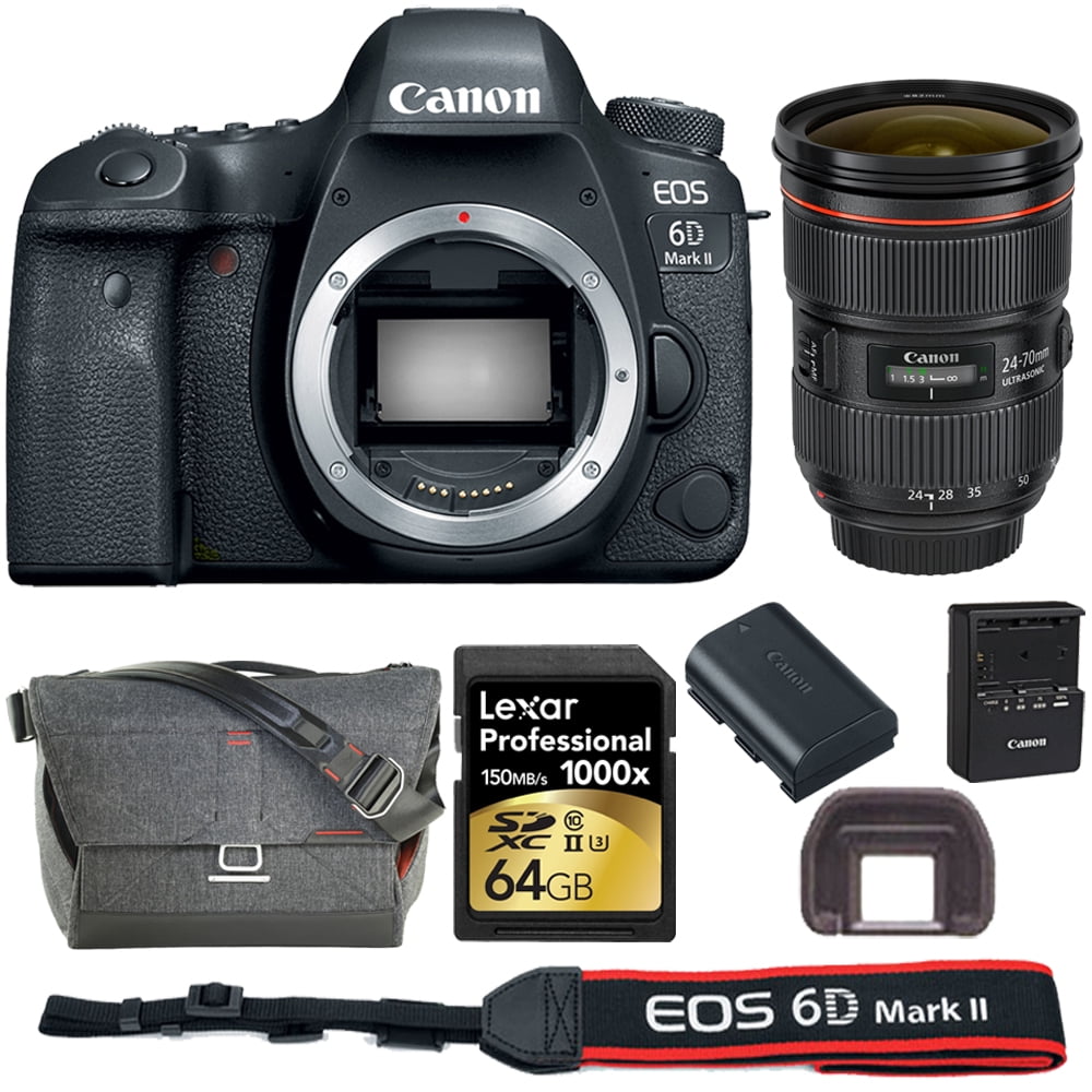 Canon EOS 6D Mark II 26.2MP Full-Frame DSLR Camera (1897C002 )with EF