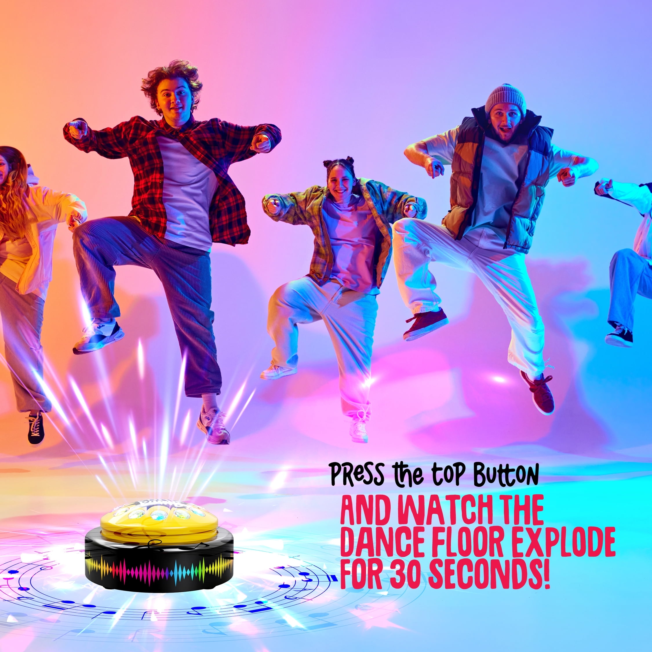 Dance Bomb Party Button - 30 Second - Funny Gifts - Teacher Classroom Must Haves - Cute Office Desk Accessories - Middle High School Classroom Games Supplies - Cool Gadgets Gifts for Coworker, Work