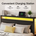 thumbnail image 7 of Bolvdo Twin Bed Frame with Storage Headboard, Drawers, LED Light & Charging Station, Noise-Free, Easy Assembly, Classic Black, 7 of 7