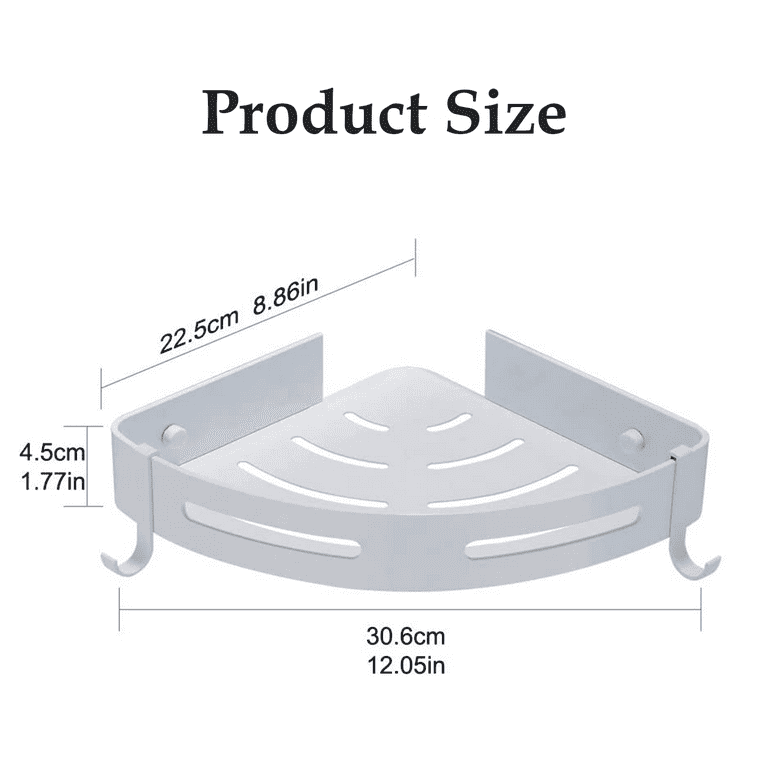 EasyStore™ 2-piece White Corner Shower Shelf Set