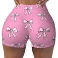 thumbnail image 2 of Sikiie Beautiful pink bow Print Workout Shorts Women Scrunch Butt Gym Shorts Seamless High Waist Tummy Control Yoga Biker Athletic Shorts-Small, 2 of 8