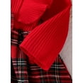 thumbnail image 6 of Suealasg Newborn Girl Fall Romper +Headband 2Pcs Baby Girls Christmas Clothes 3 6 9 12 18 Months Infant Girls Long Sleeve Plaid Print Romper Dress, 6 of 7
