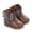 Coffee, variant on Infant Western-style Boots, Non-slip Rubber Sole Crib Shoes with Hook-and-loop Strap Pink 11